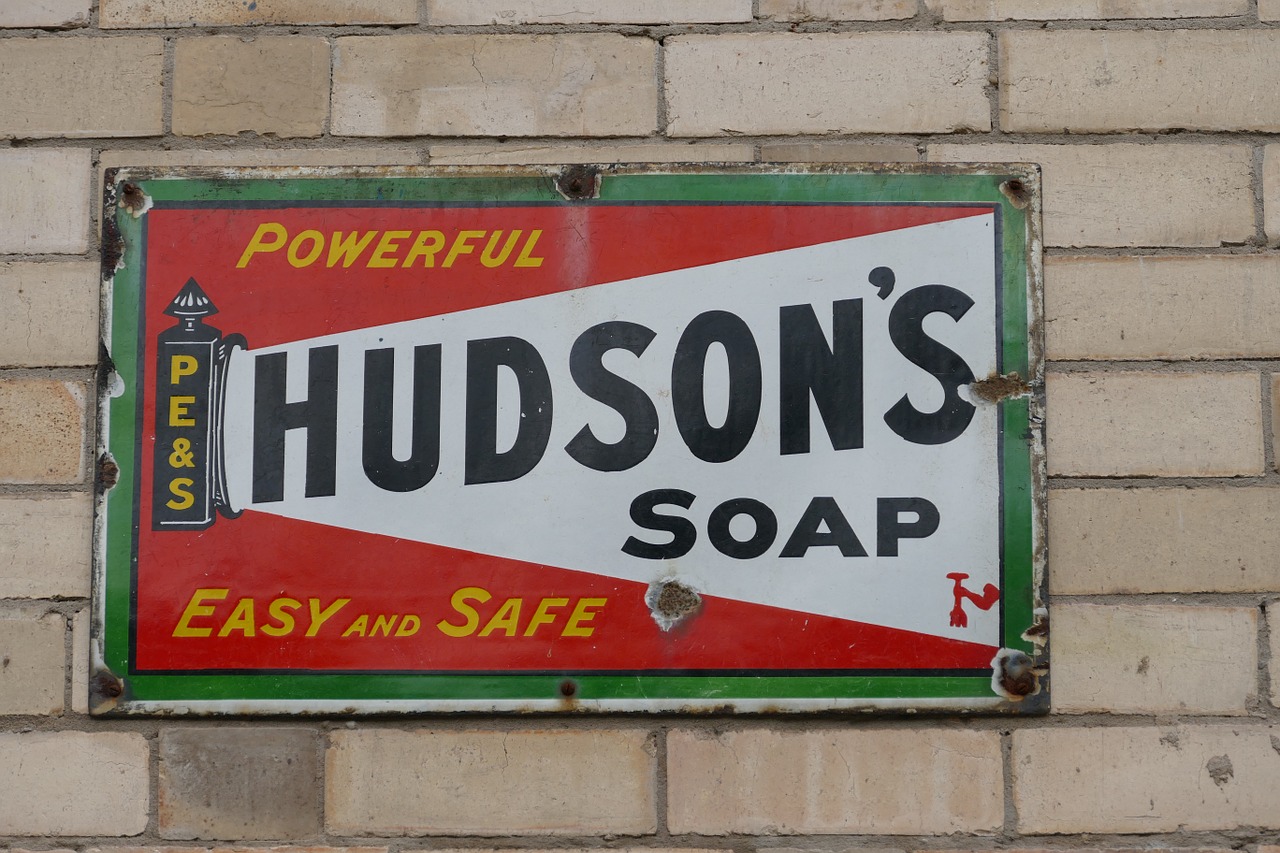 vintage soap sign free photo