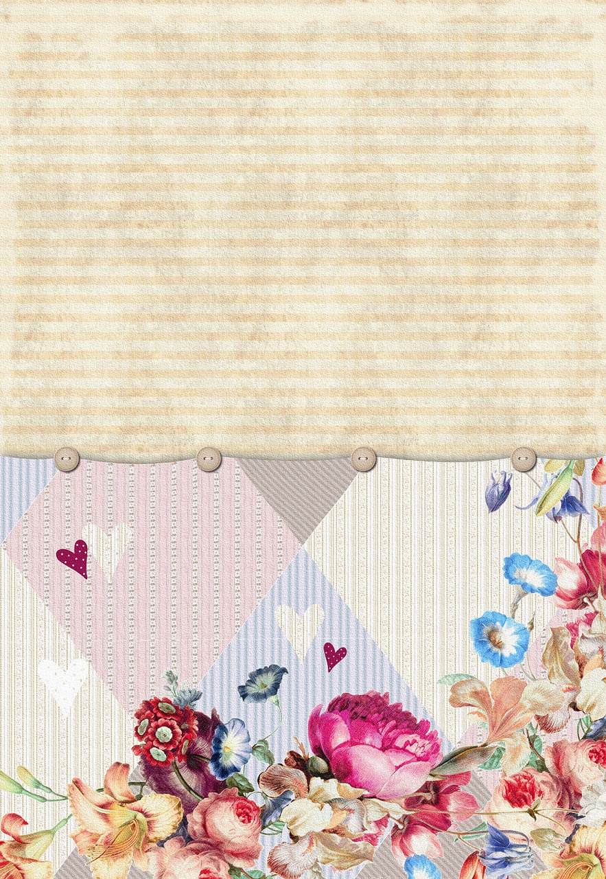 vintage background flowers free photo