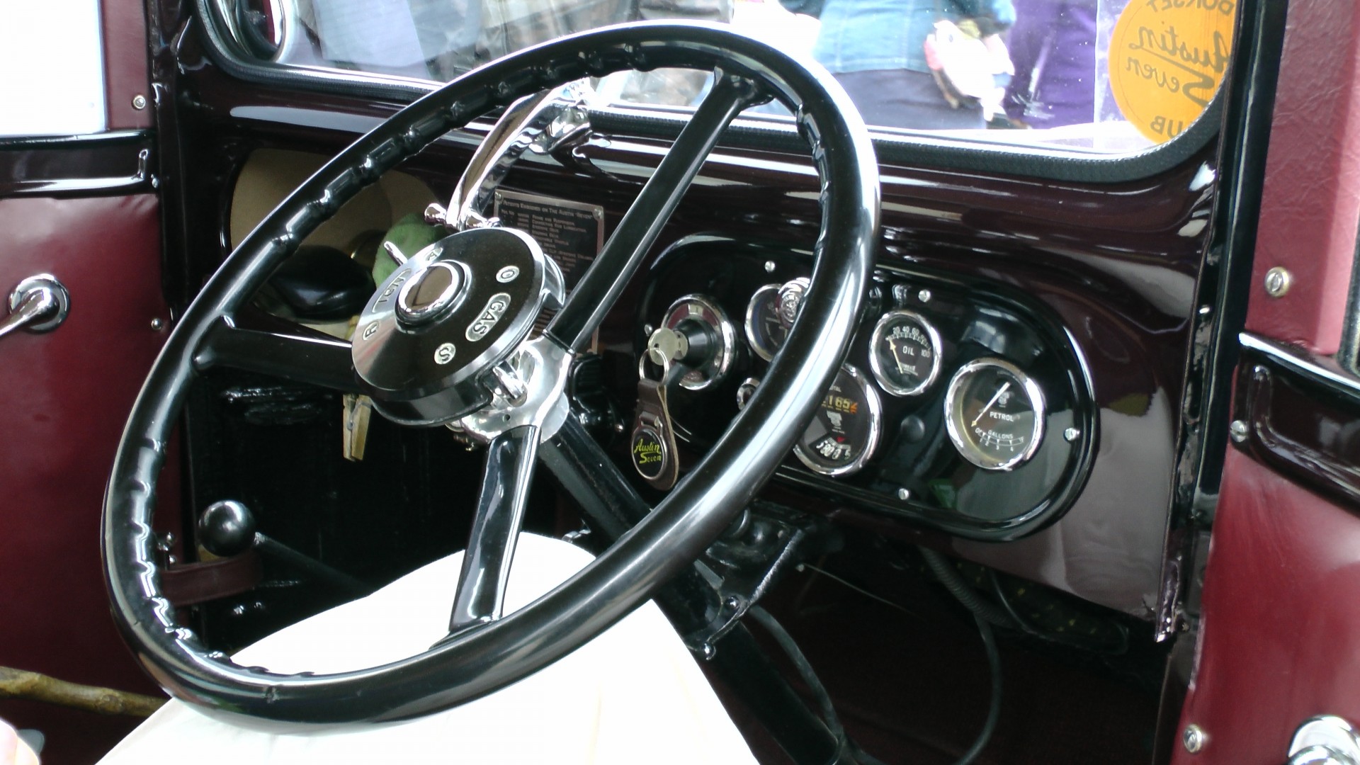 cars vintage austin car steering wheel dashboard steering wheel free photo