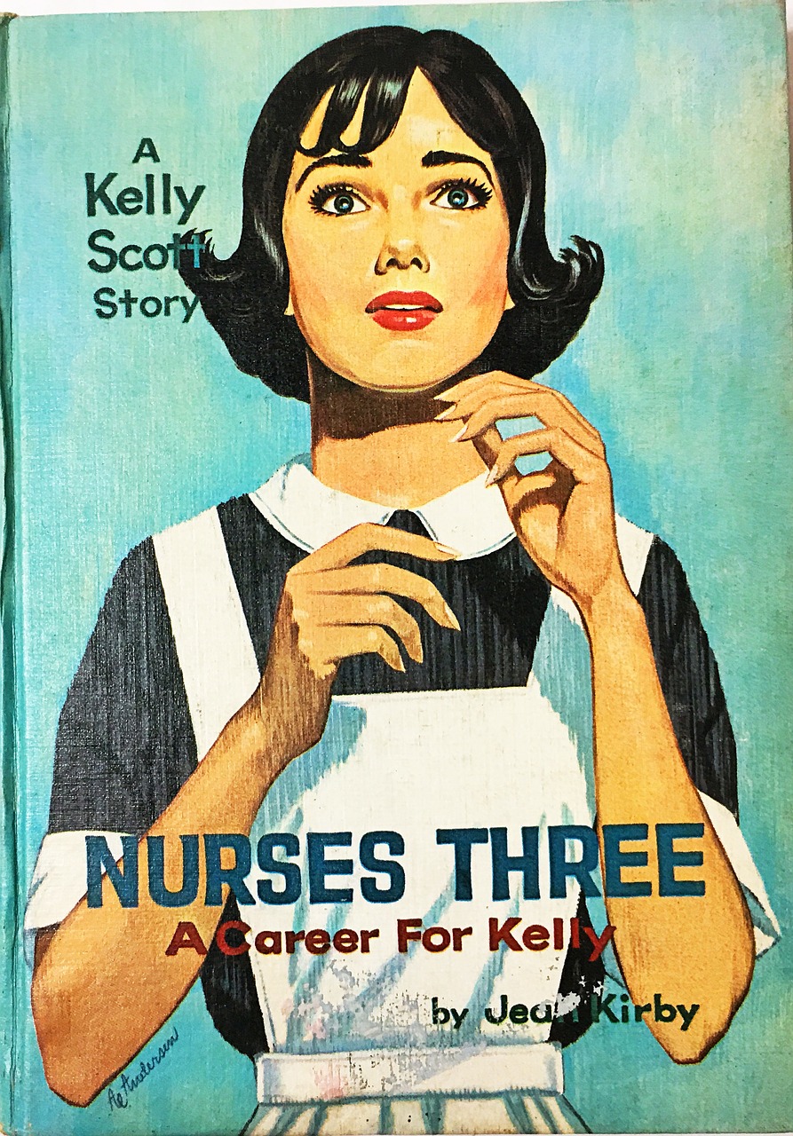vintage book 1950s book nurses free photo