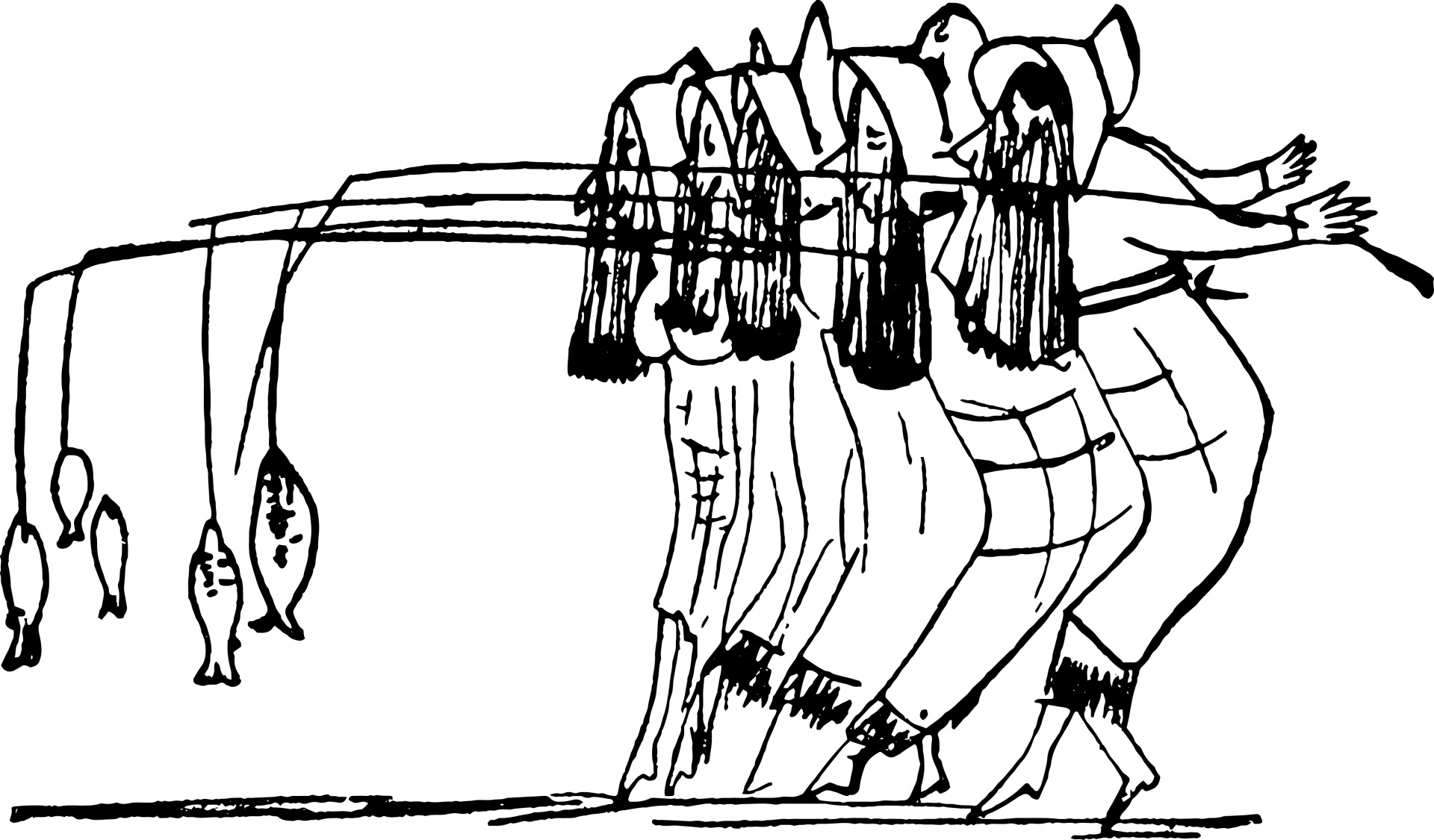 Древний Египет Рыбная ловля эскизы