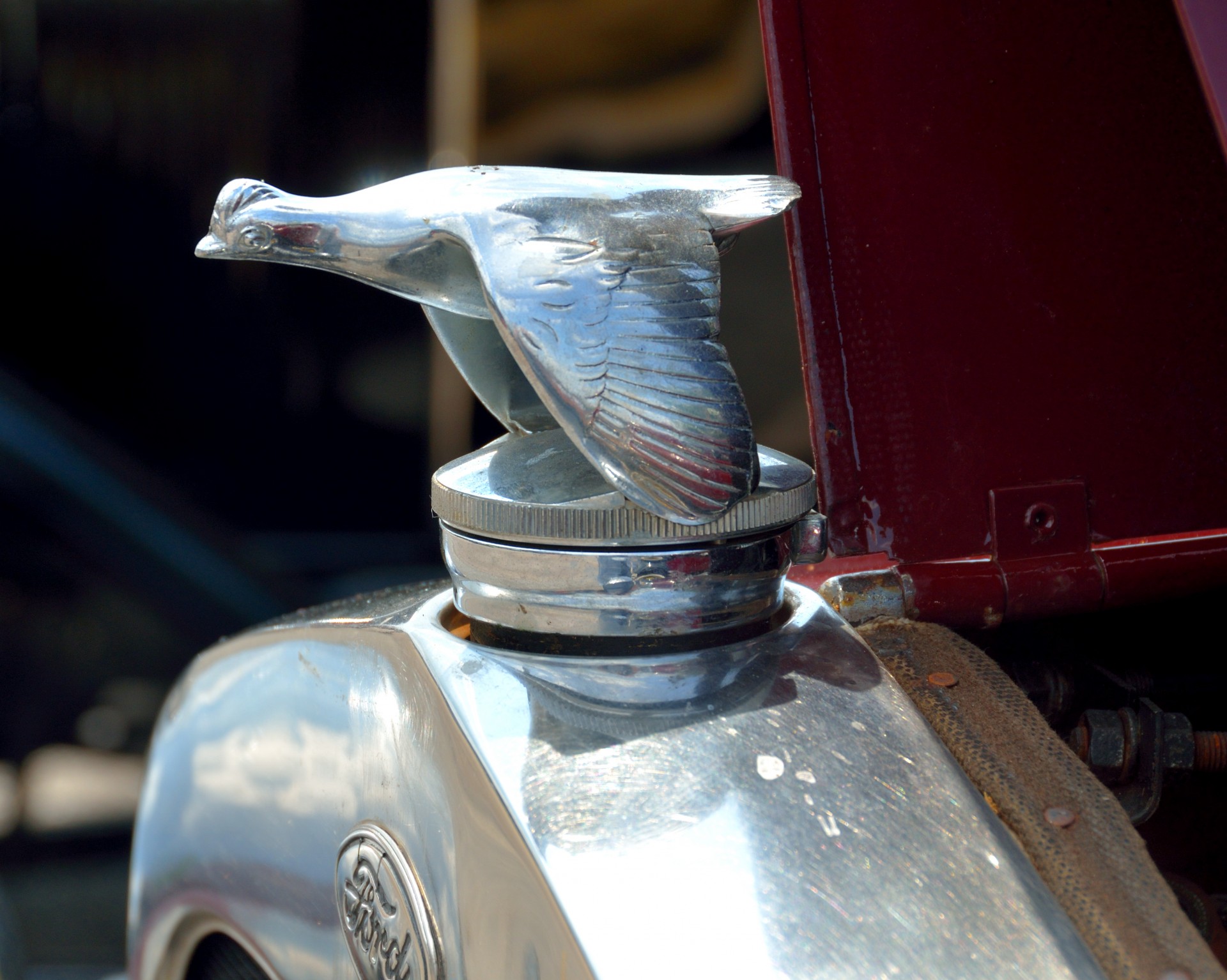 hood ornament vintage automobile free photo