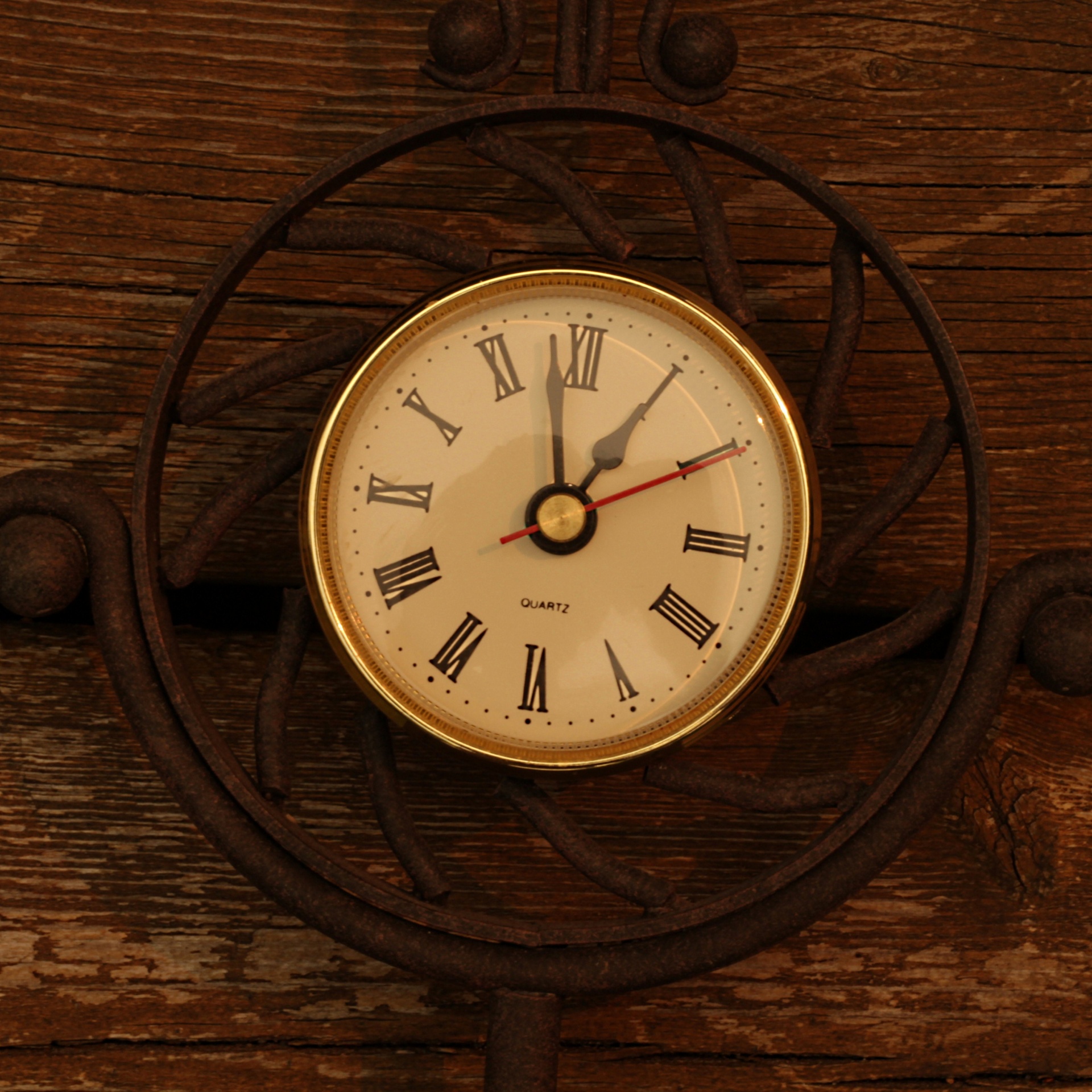vintage clock wooden free photo
