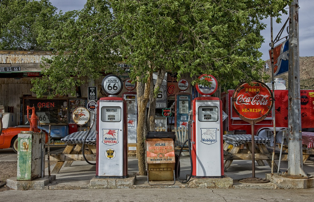 vintage gas station gas pumps gas free photo