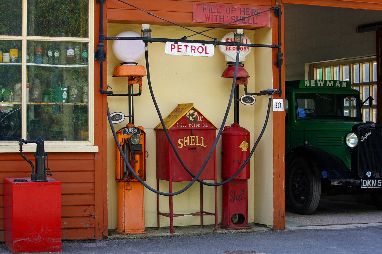vintage gas station petrol station fuel free photo