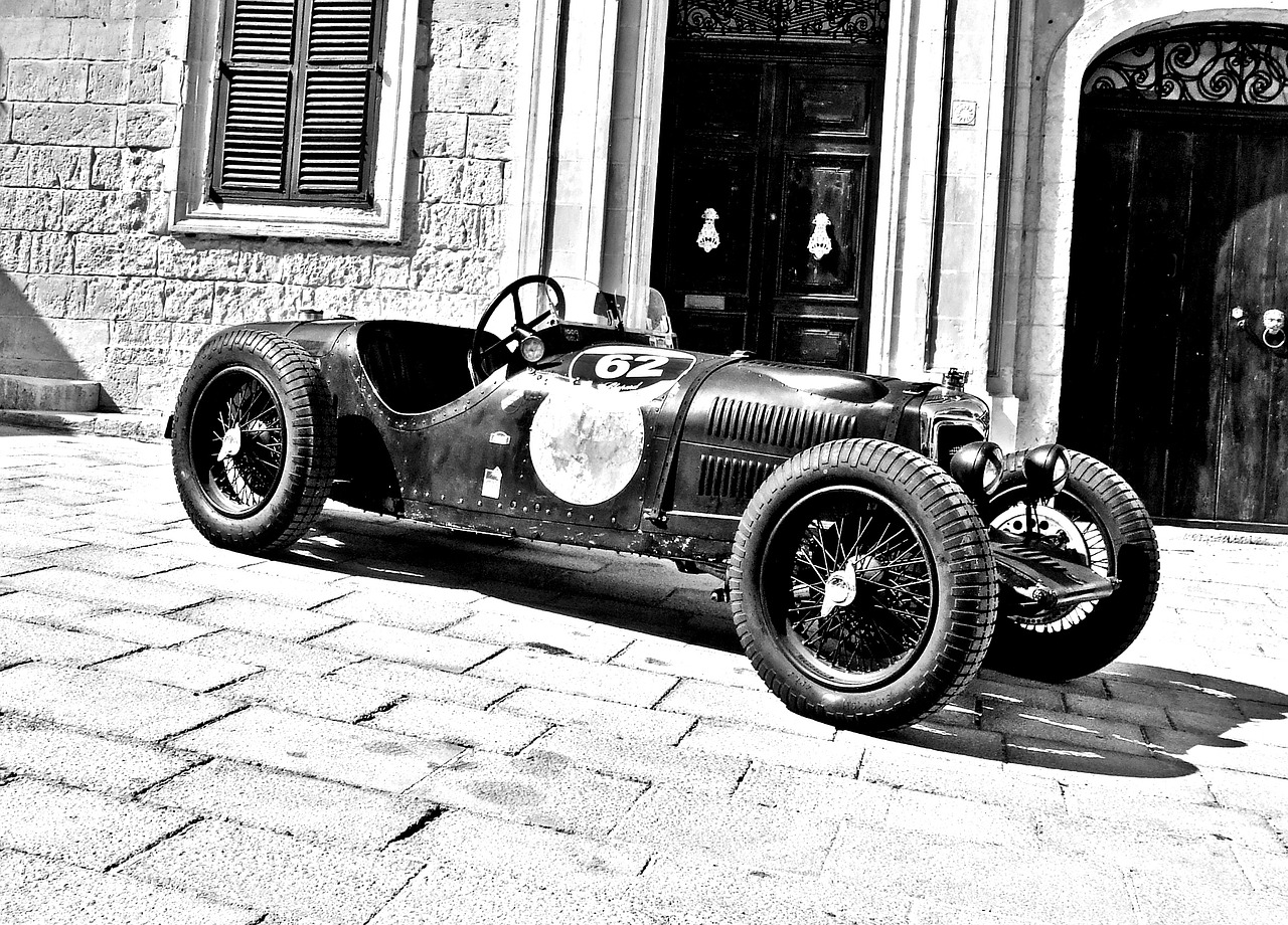 vintage racing car classic racing car old racing car free photo