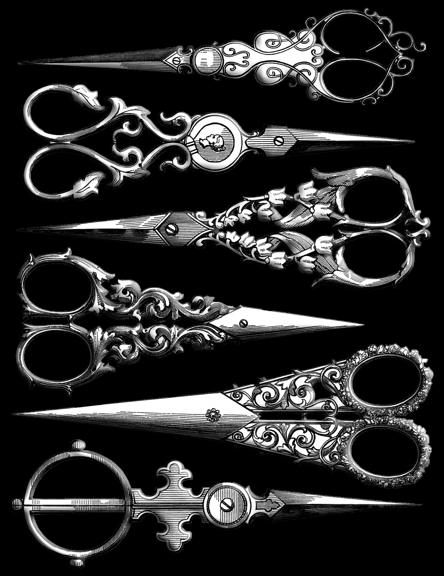 scissors vintage fancy free photo