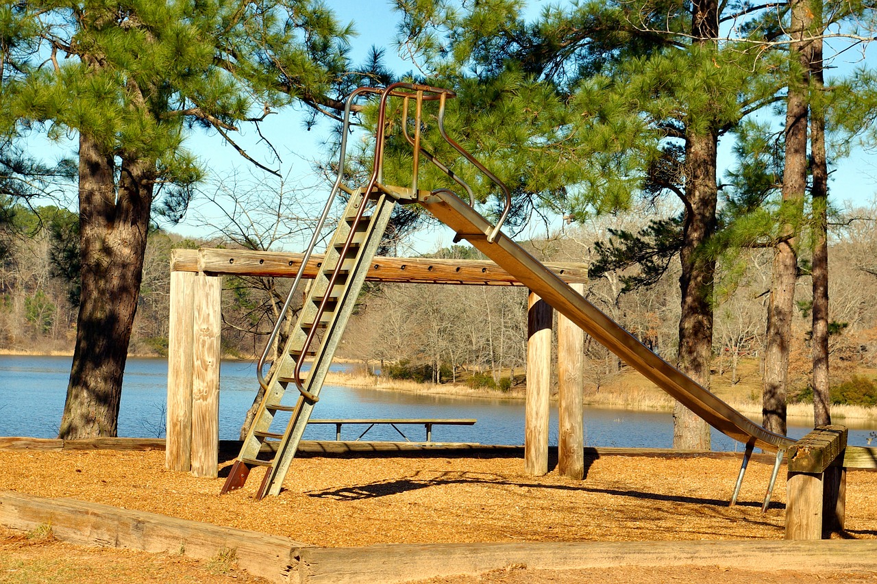 vintage texas playground  playground  slide free photo