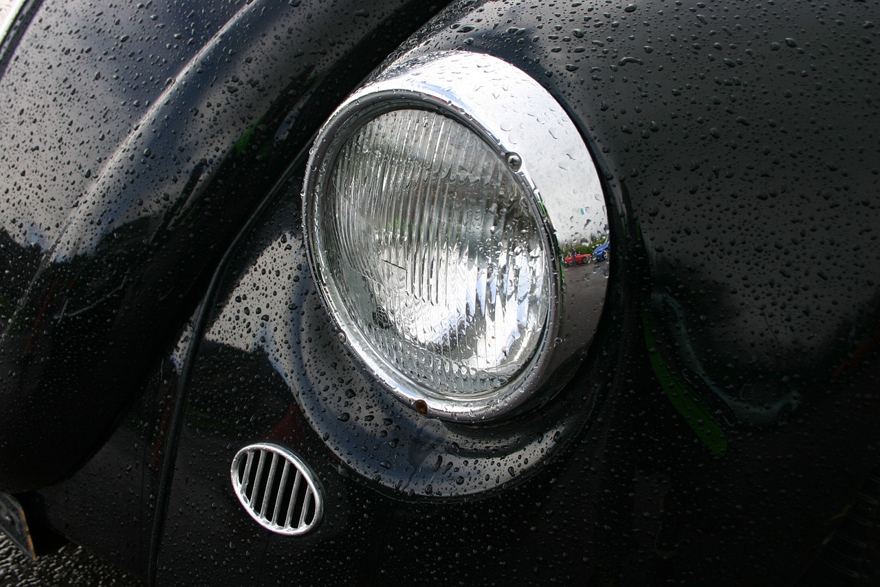 headlight vw beetle classic free photo