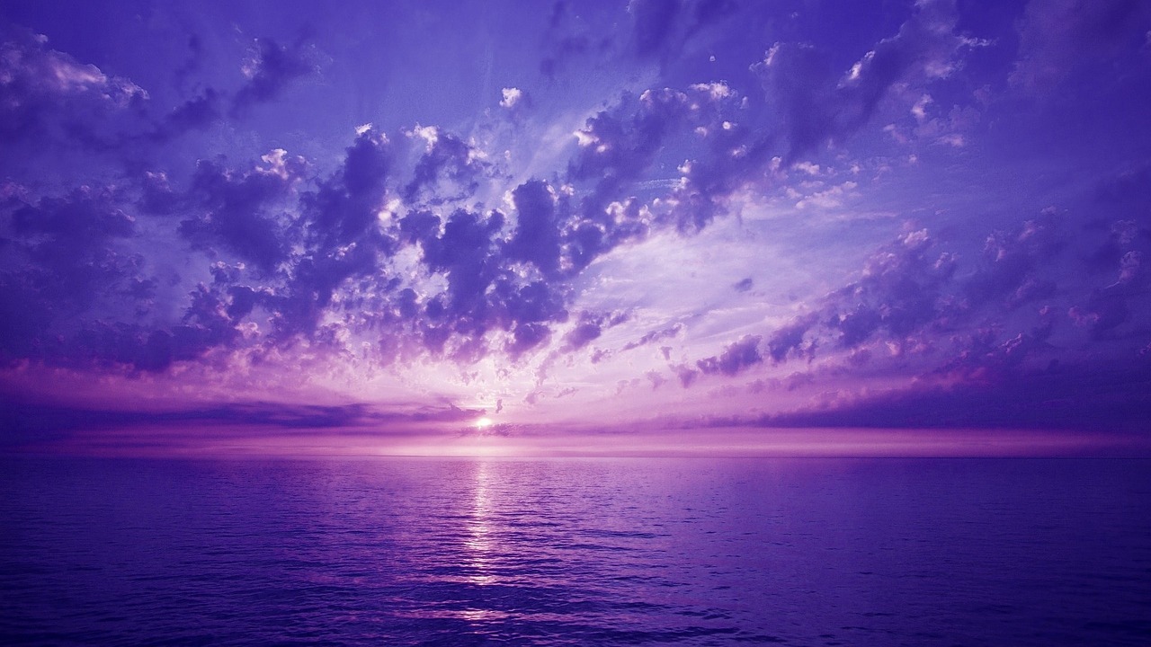 violet sunset sky free photo