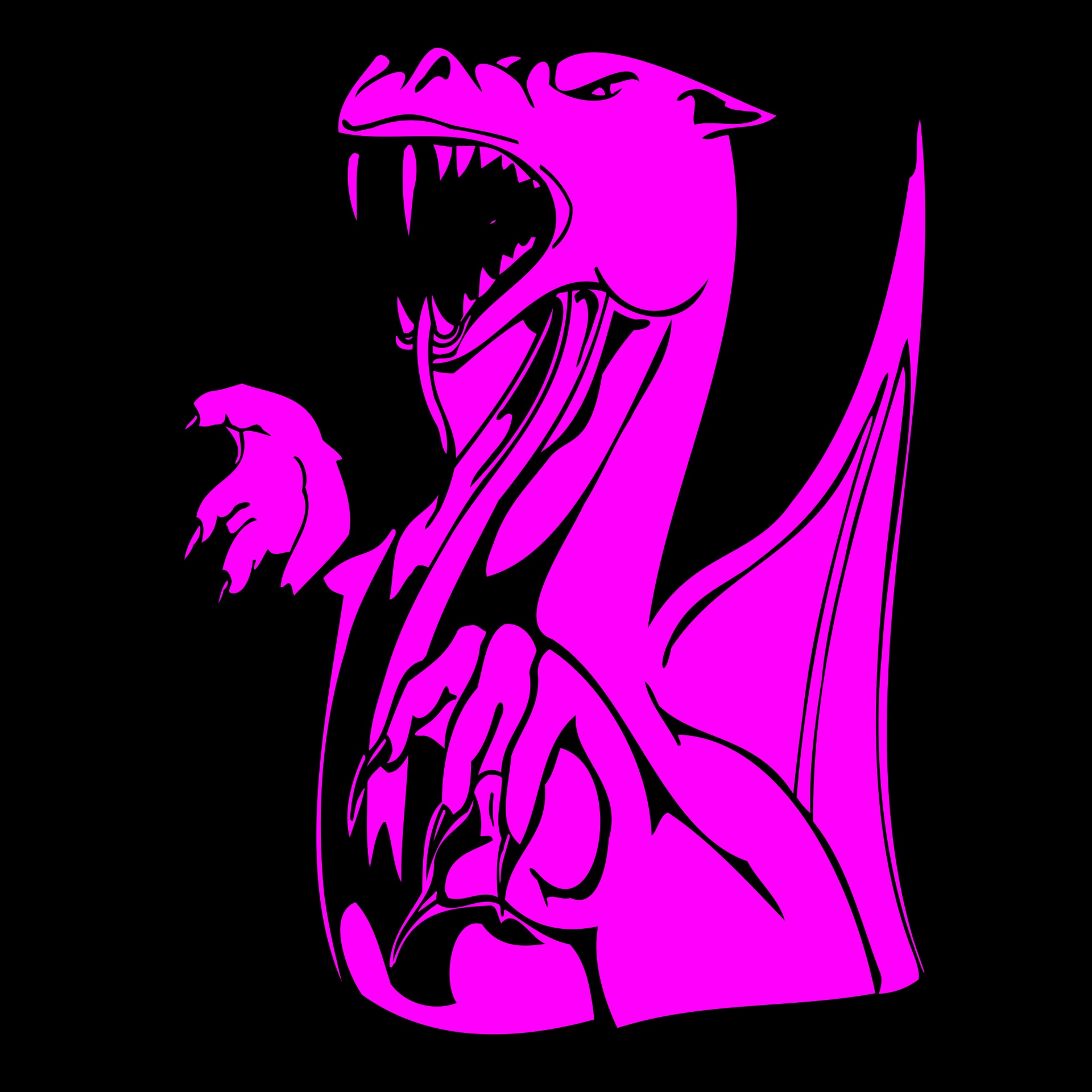 violet dragon silhouette free photo