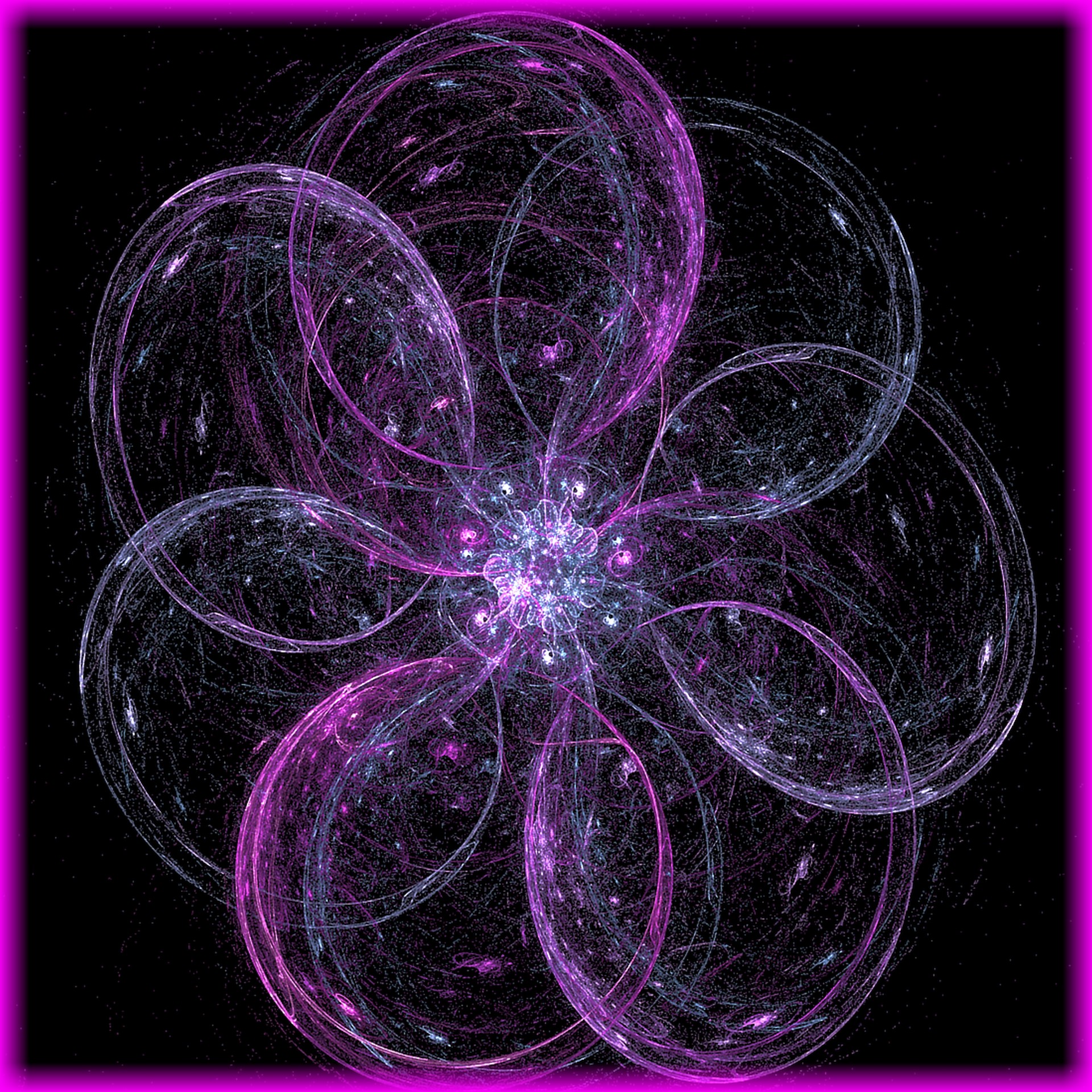 frame fractal violet free photo