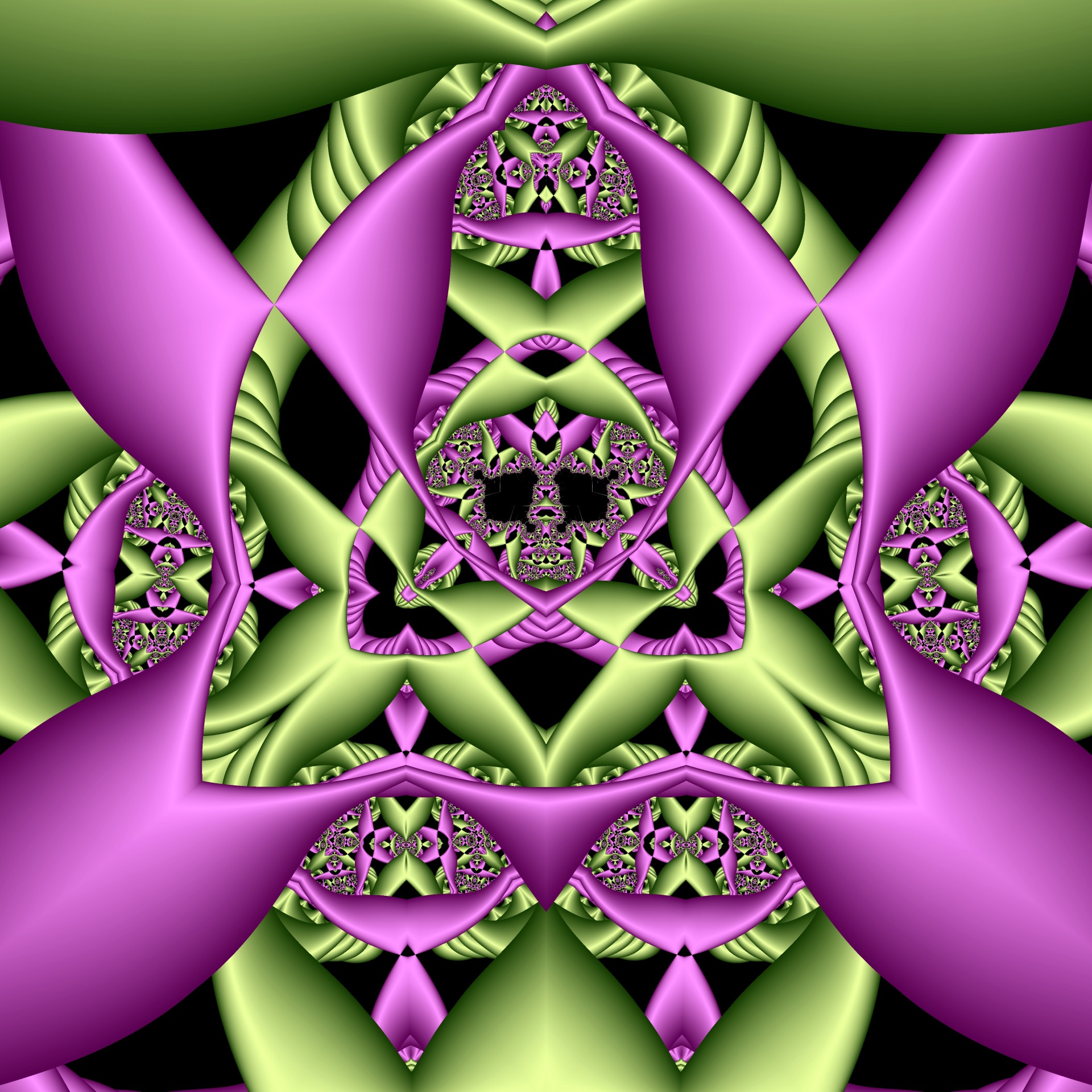 fractal violet green free photo