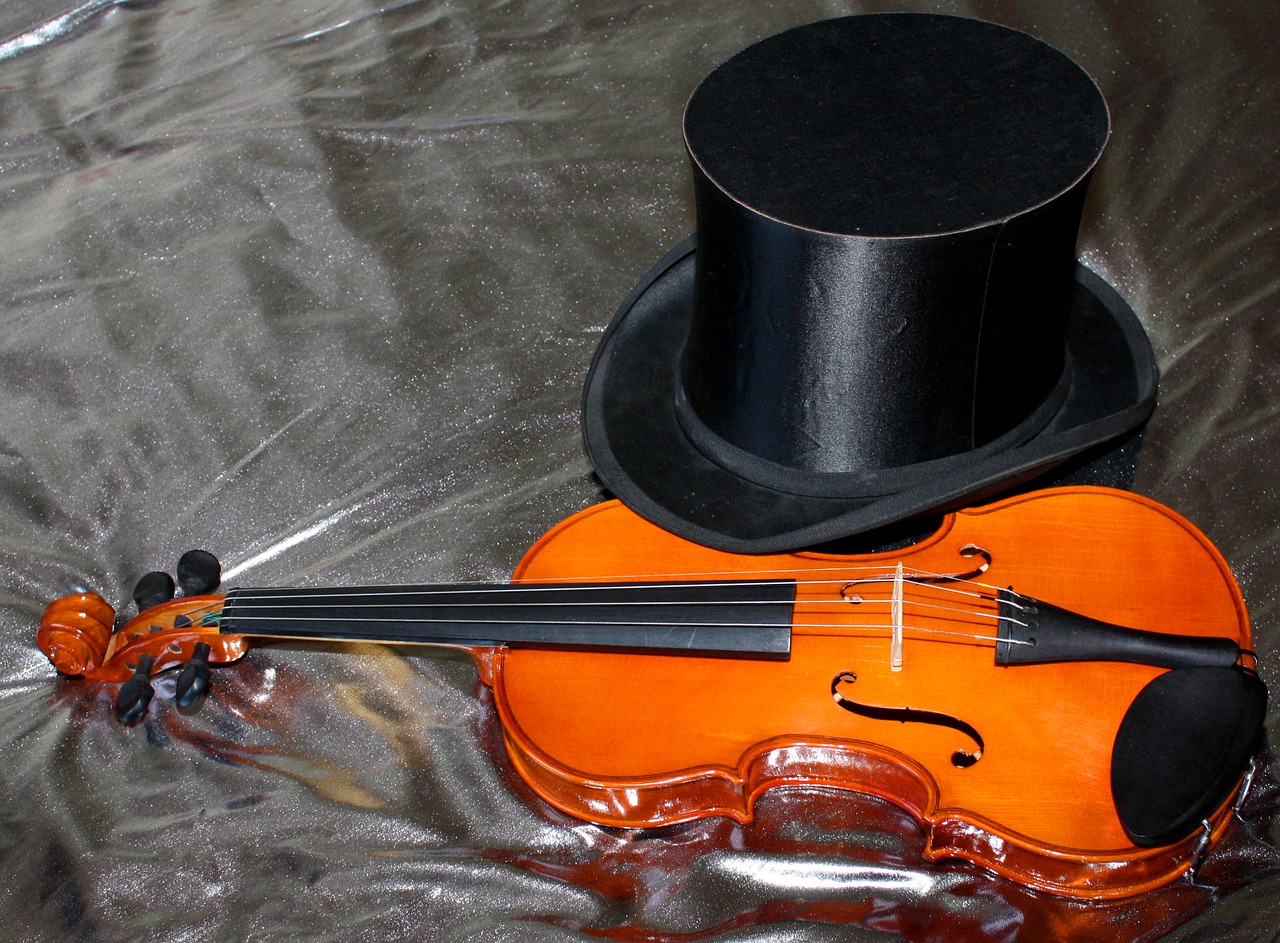 violin  top hat  instrument free photo