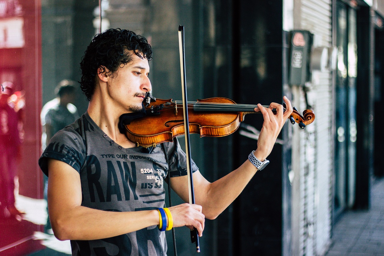 violin  music  street free photo