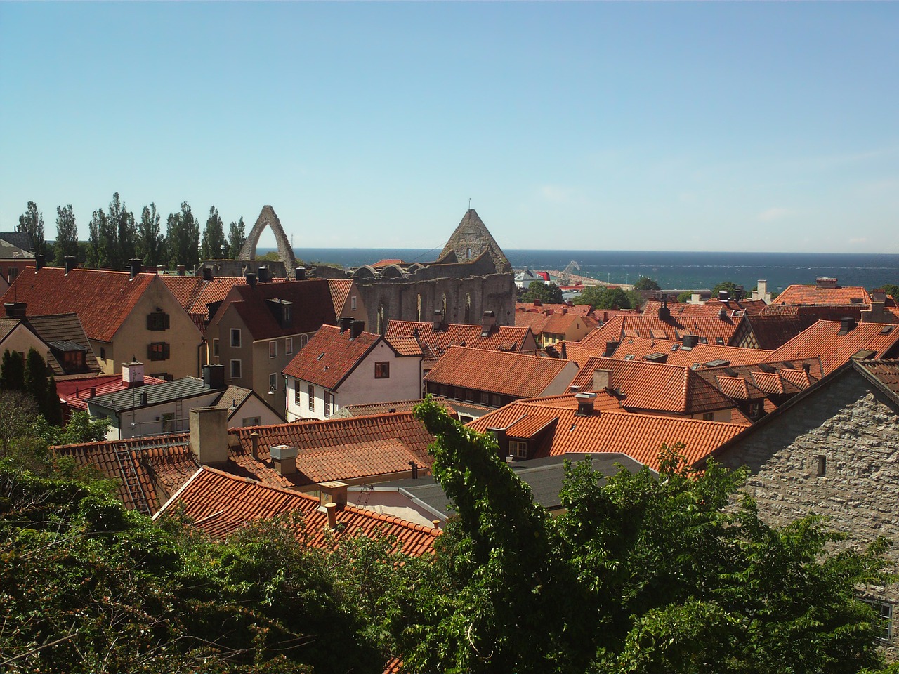 visby sweden town free photo