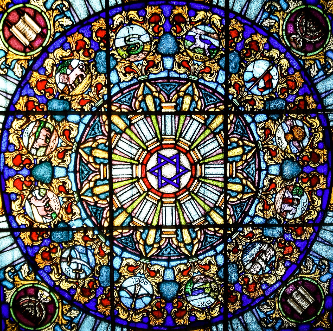 vitrage stained glass church window free photo