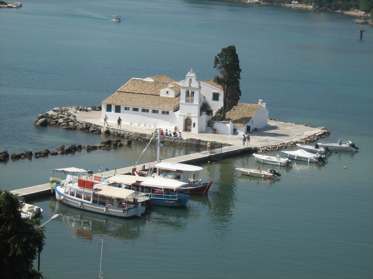 vlaherna monastery corfu landscape free photo