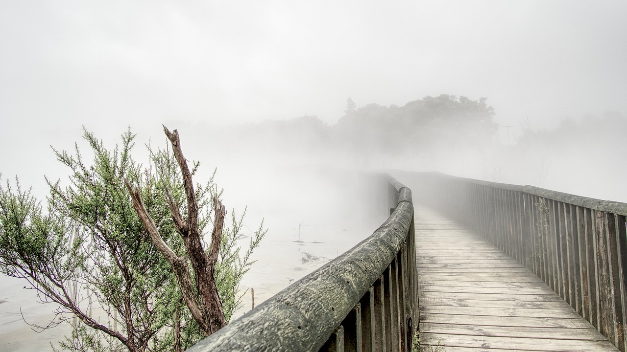 volcanic  bridge  smoke free photo