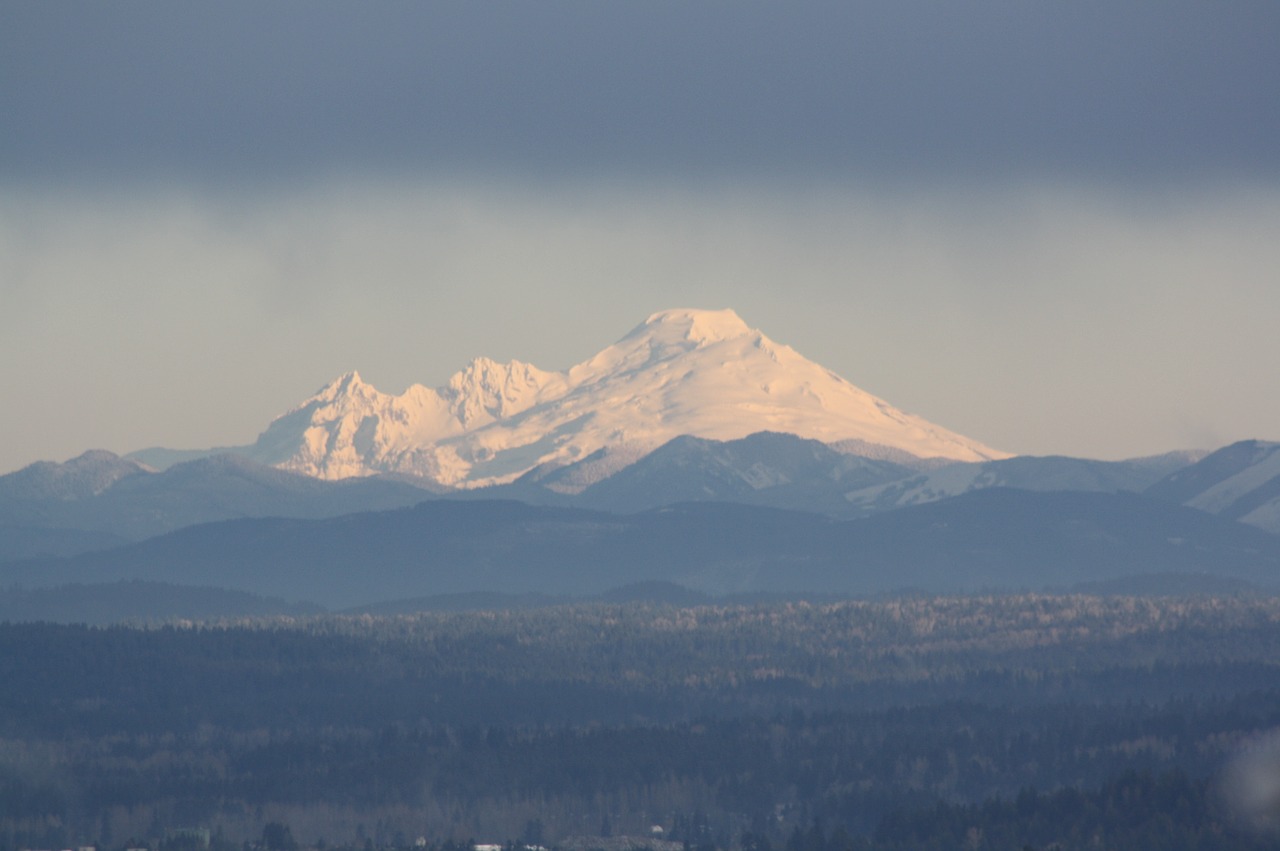 volcano winter white free photo