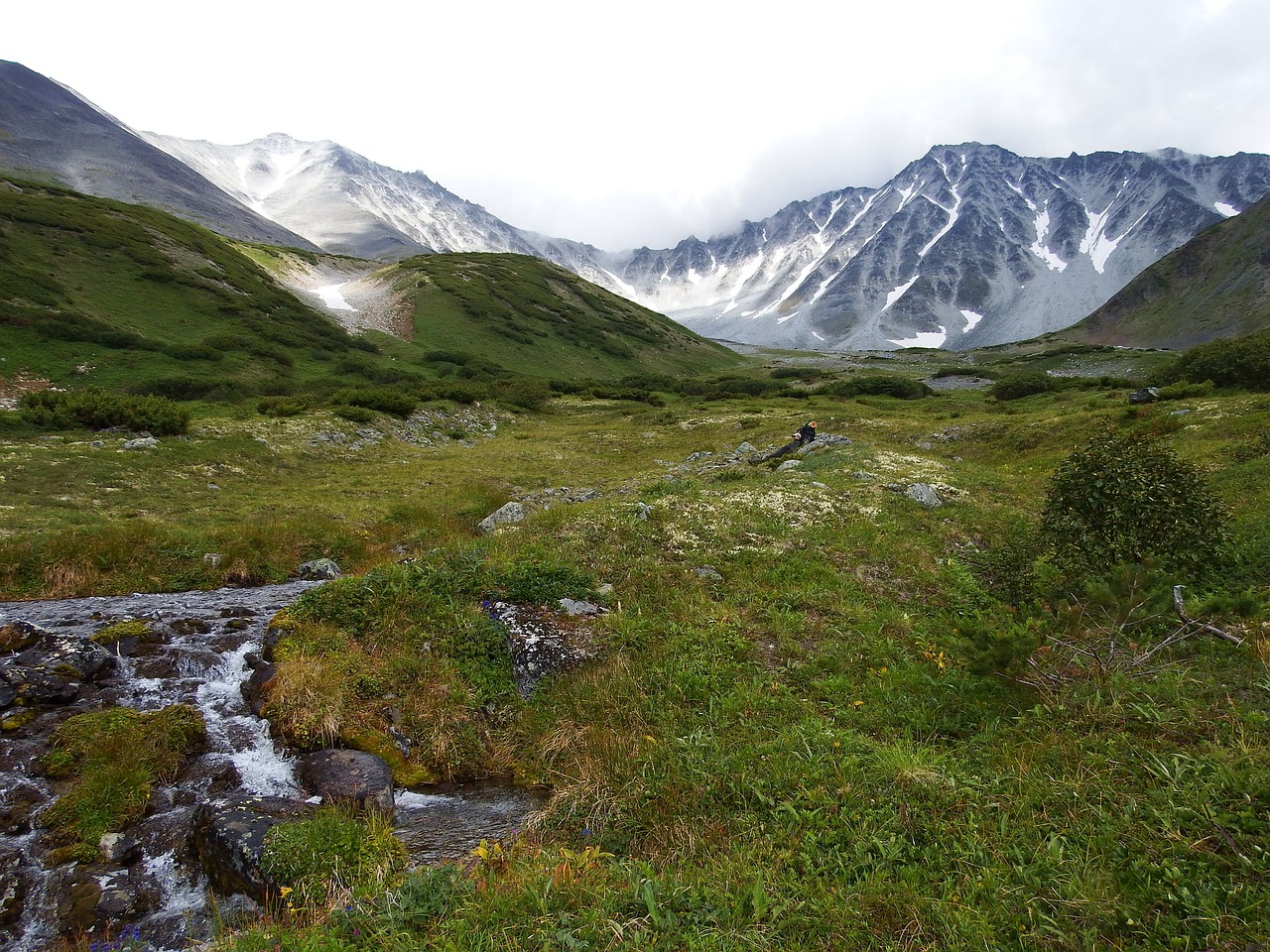 volcano mountains valley free photo