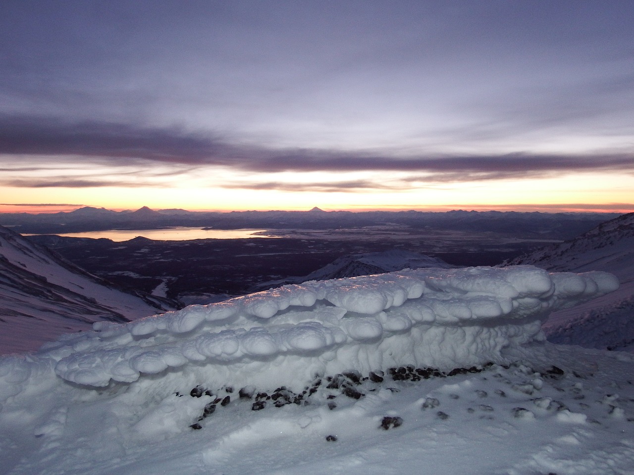 volcano mountains evening free photo