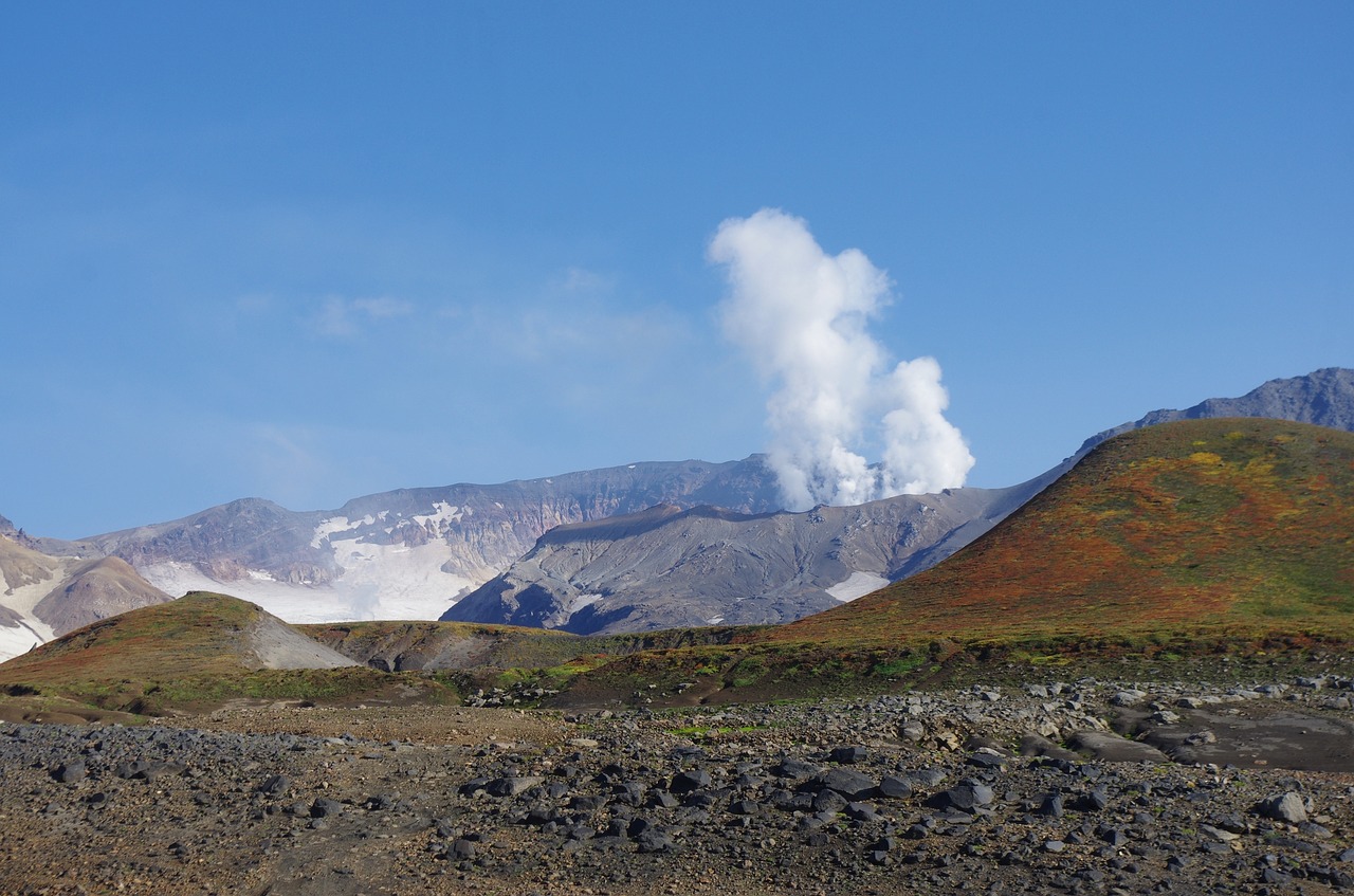 volcano the eruption steam release free photo