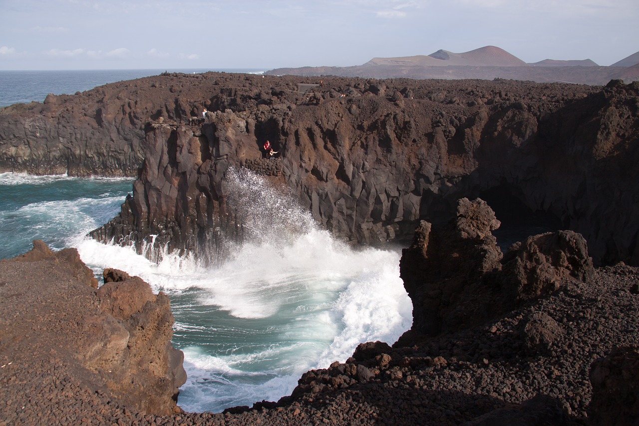 volcano lava waves free photo