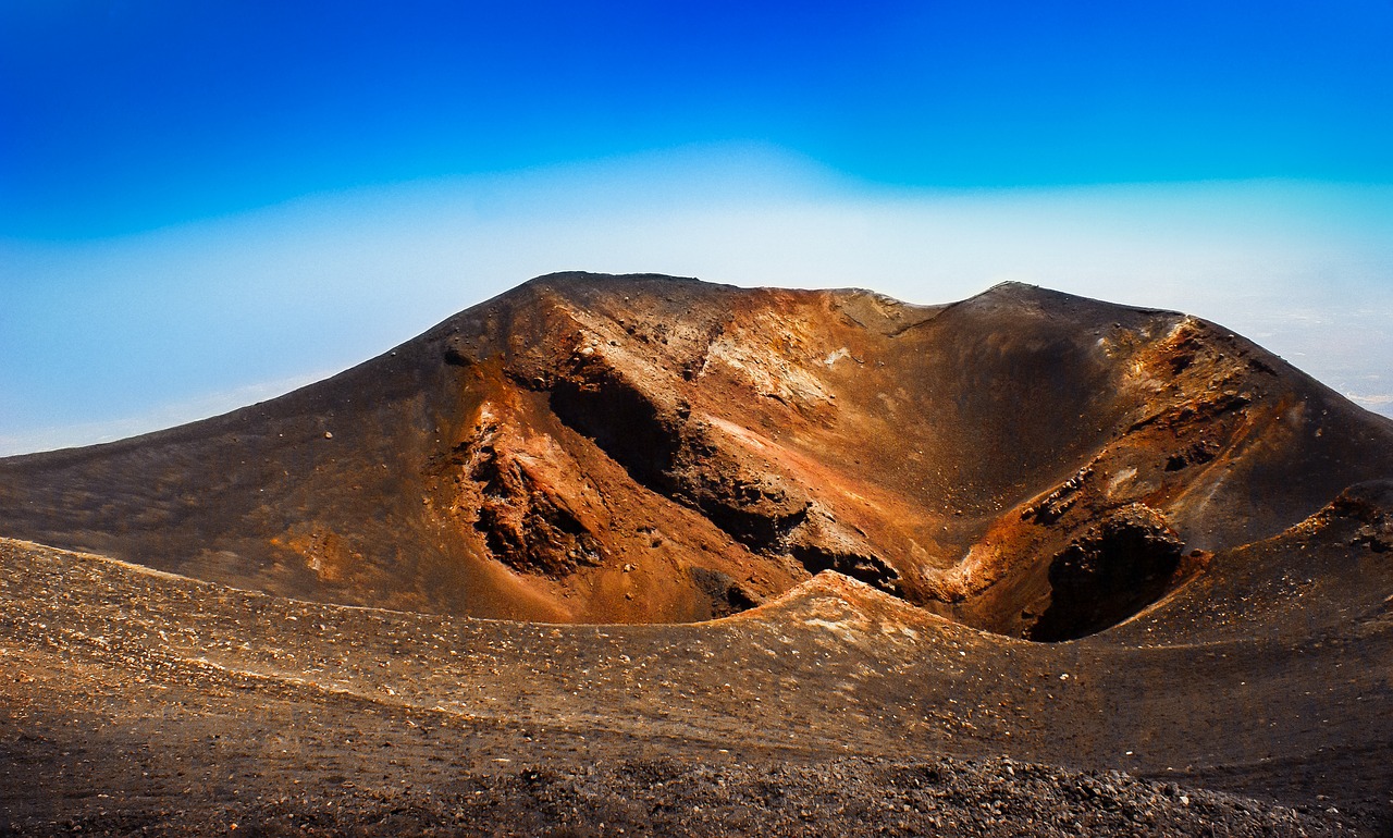 volcano panoramic nature free photo