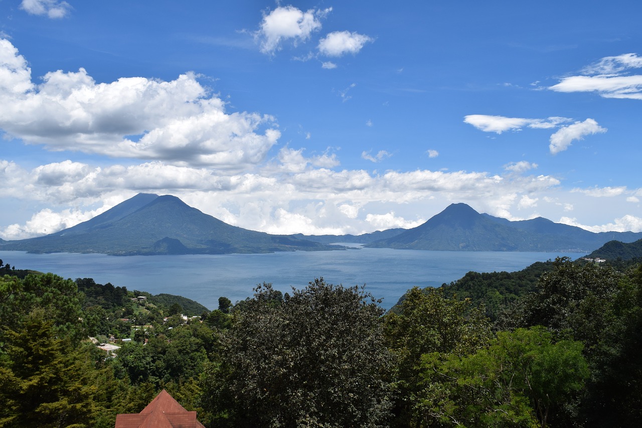 volcano  atitlan guatemala  guatemala free photo