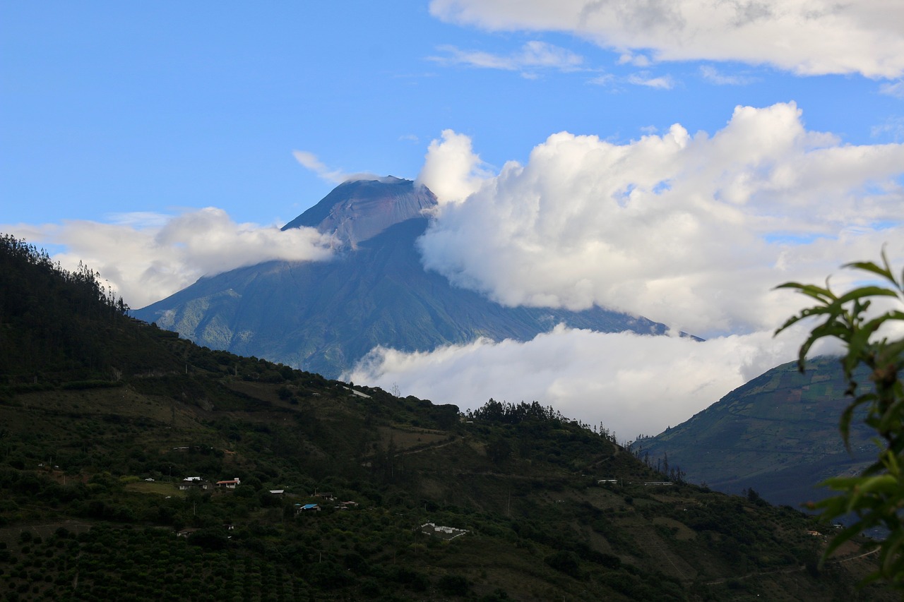 volcano  mountain  clouds free photo