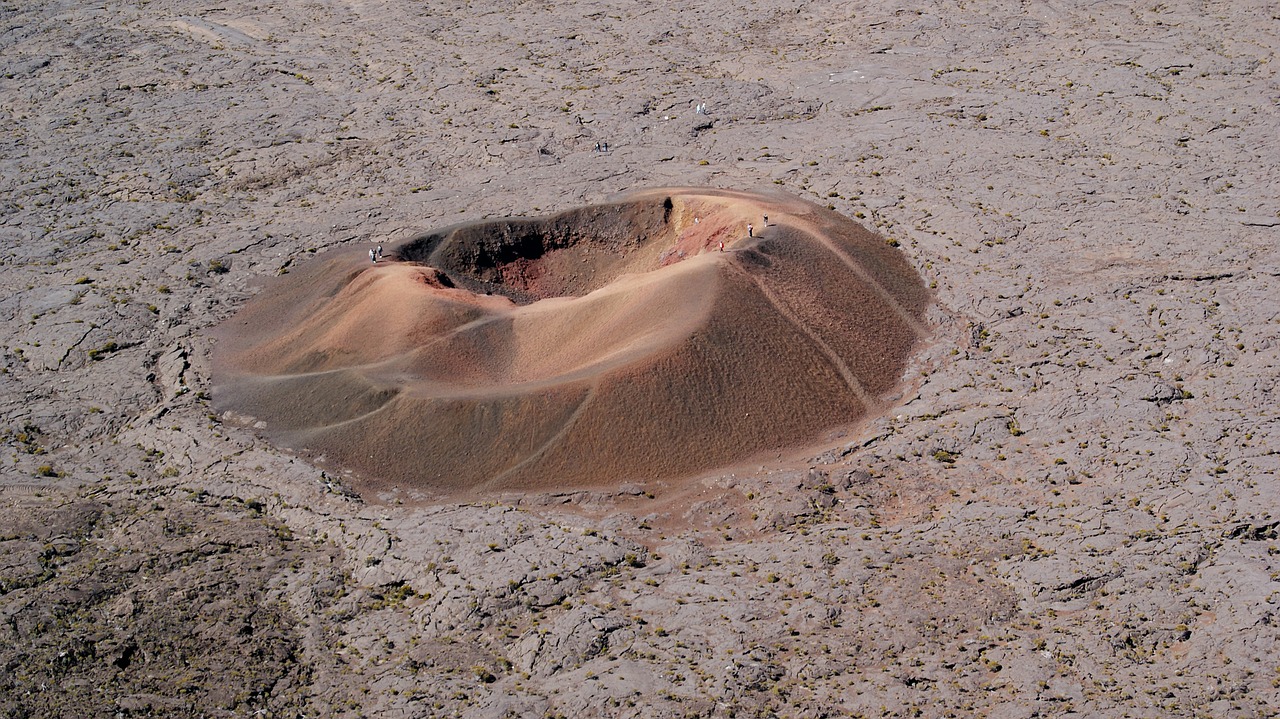 volcano crater reunion island free photo
