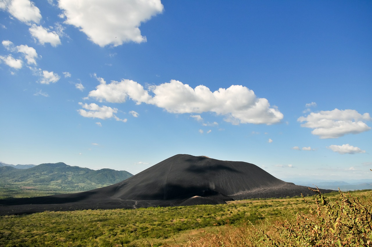 volcano landscape view free photo