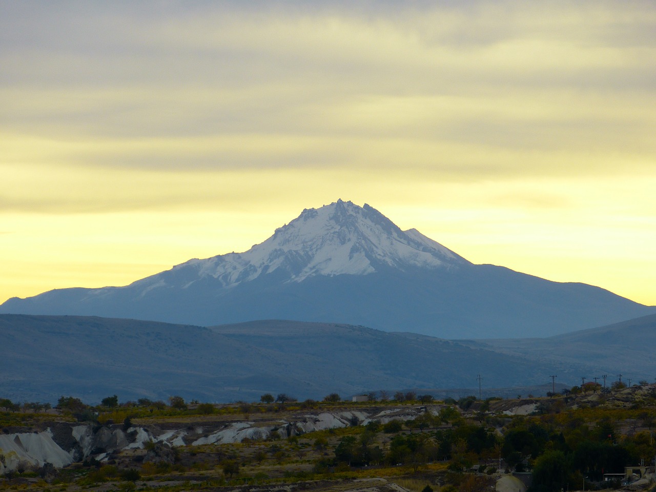volcano volcanic erciyes went out free photo