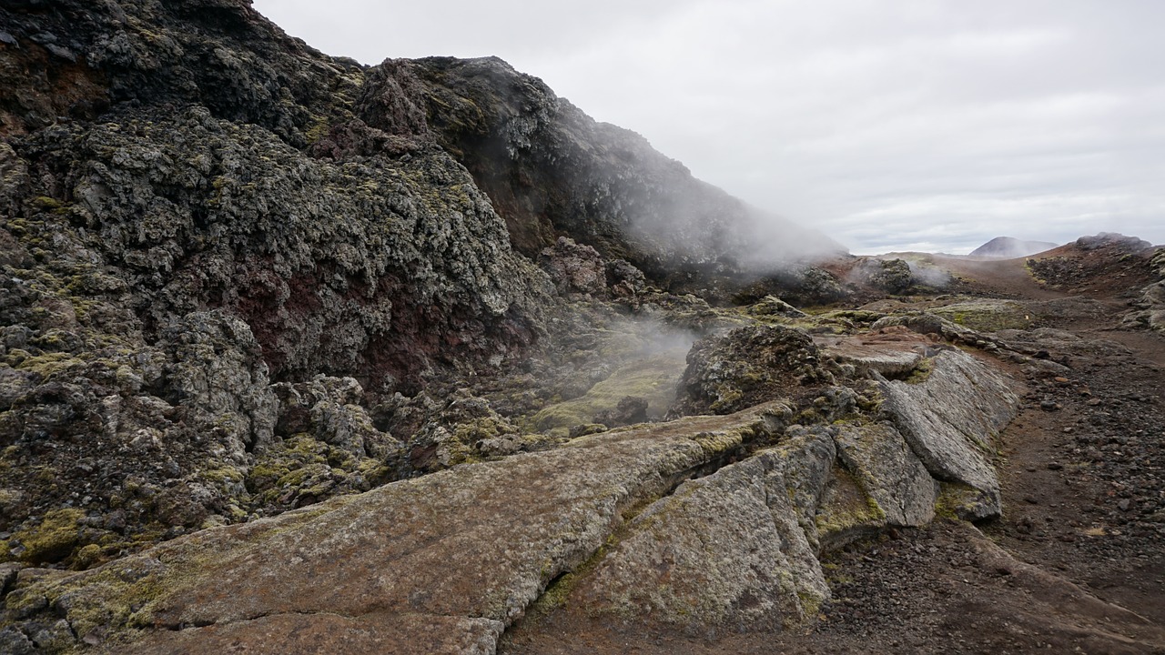 volcano lava vapors free photo