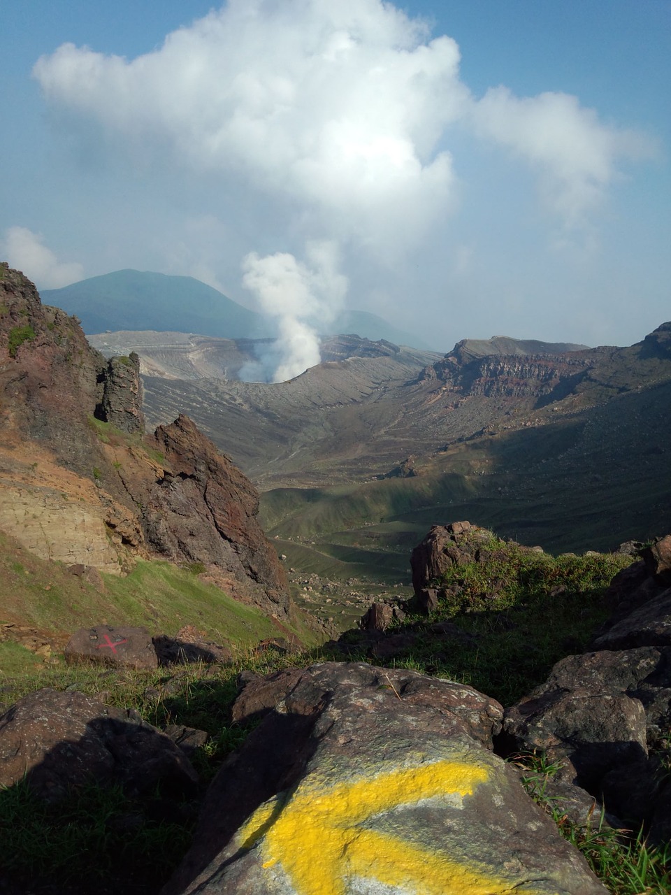 volcano aso crater free photo