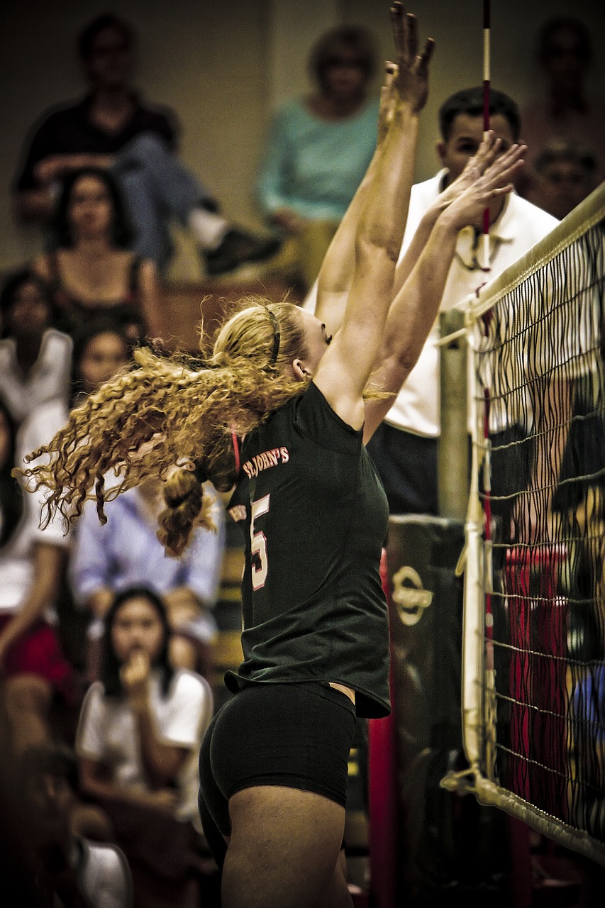 volleyball girl blocking free photo