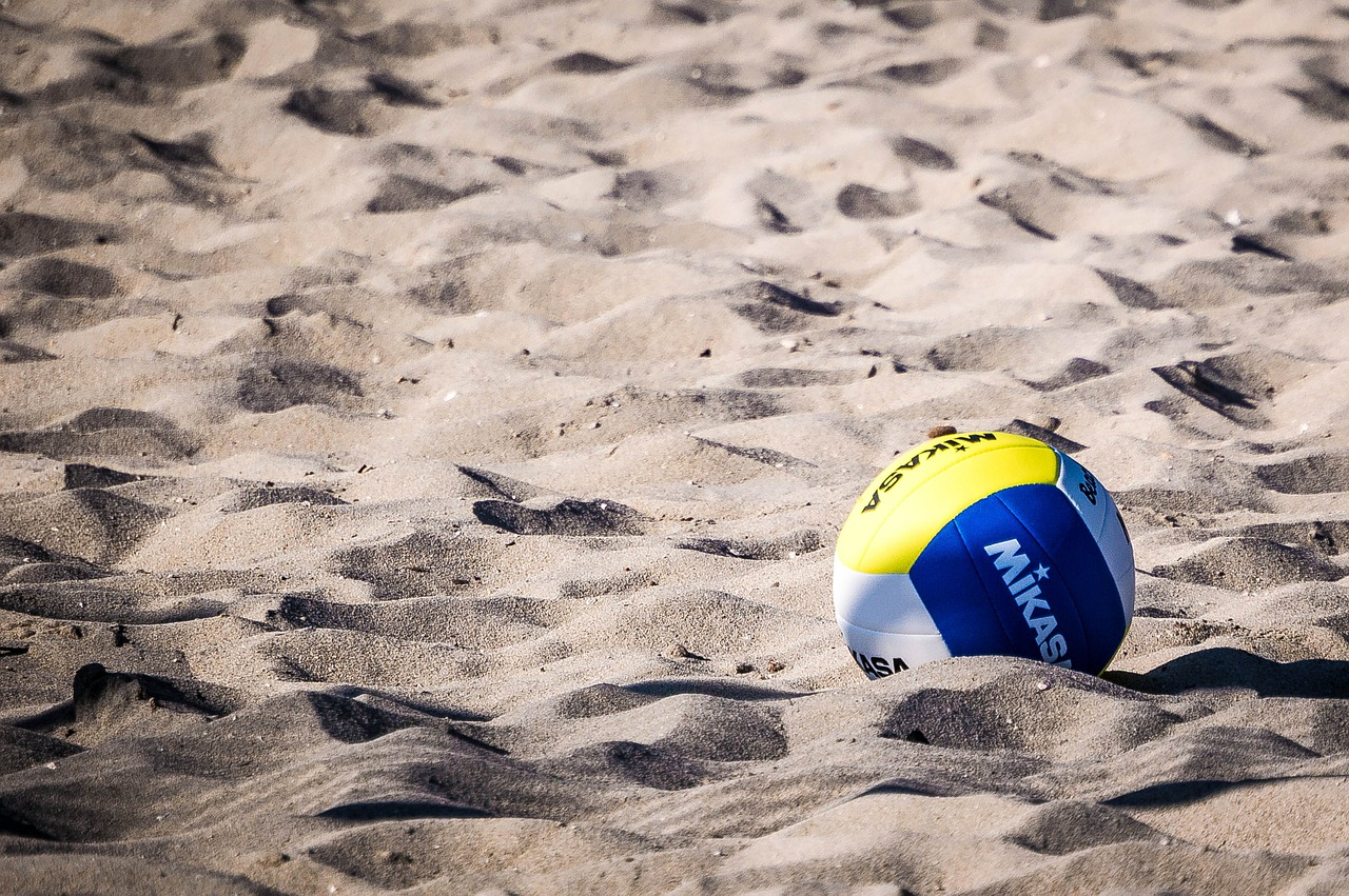 volleyball ball beach free photo