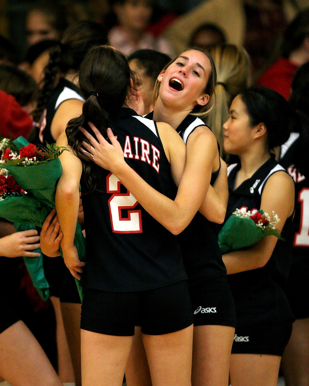 volleyball team celebration victory free photo