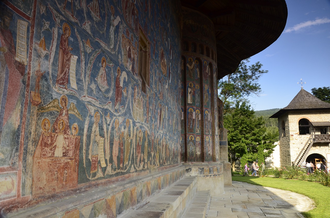 voronet monastery fresco church free photo