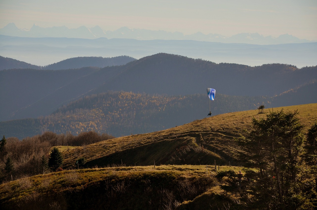 vosges paragliding fall free photo