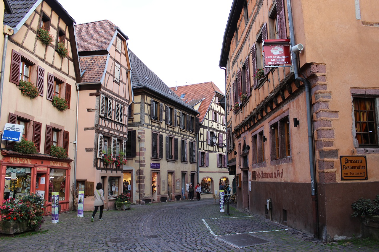 vosges  historic street  france free photo