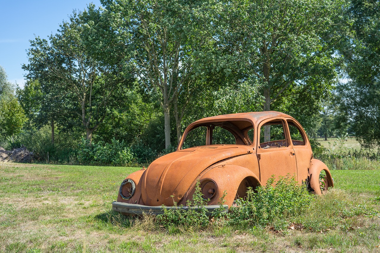 vw  beetle  rusted free photo
