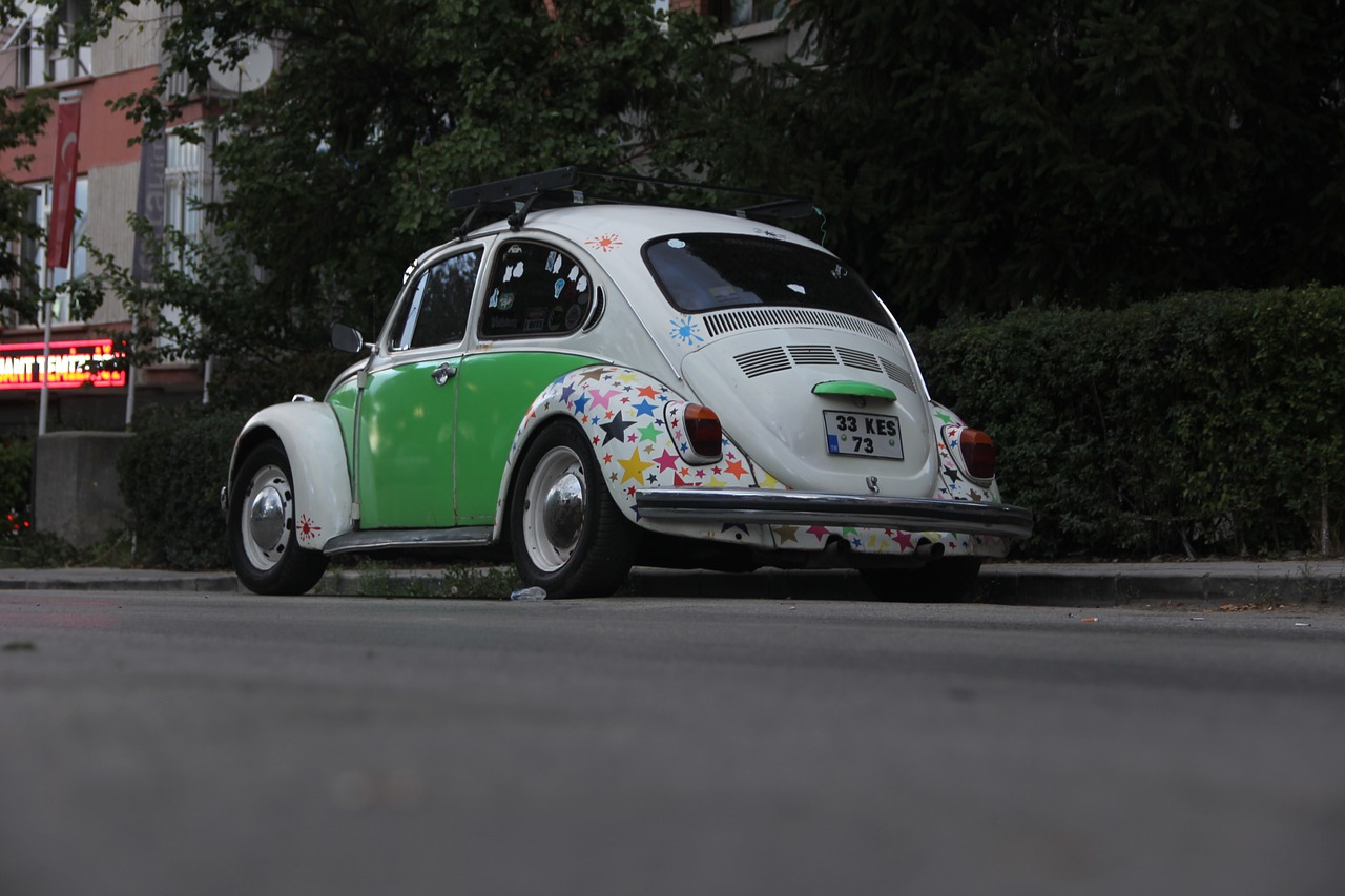 vw beetle classic car street free photo