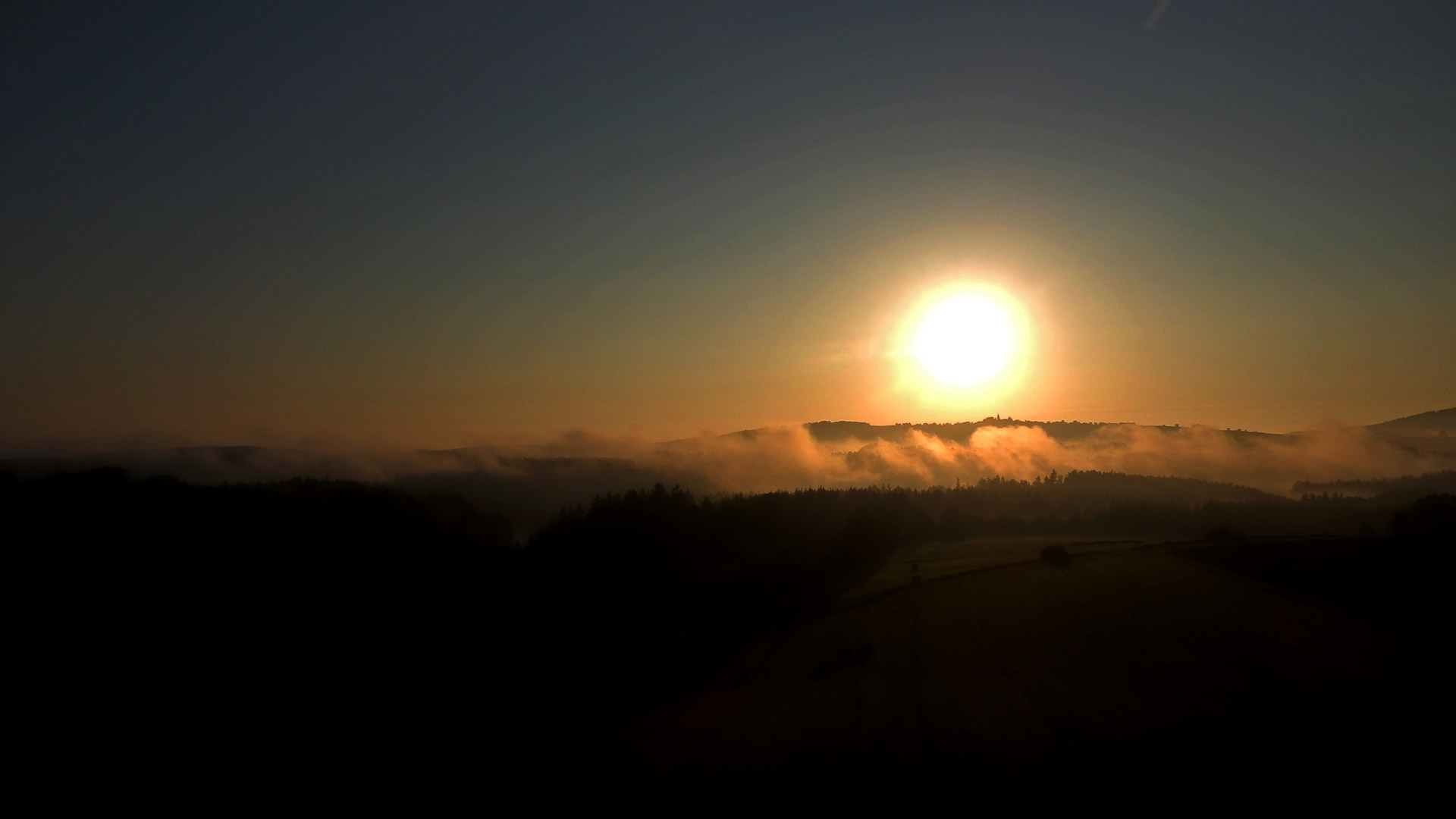 sun sunrise fog free photo