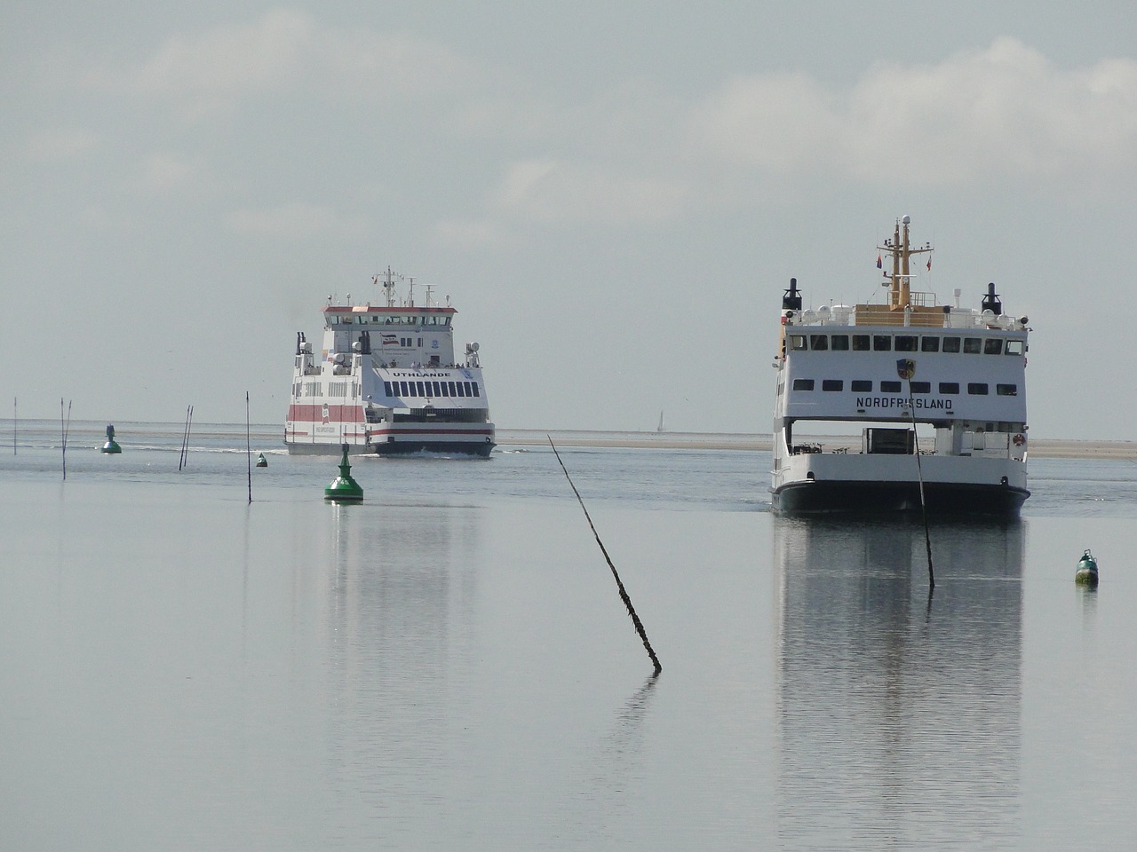 wadden sea ferry north sea free photo