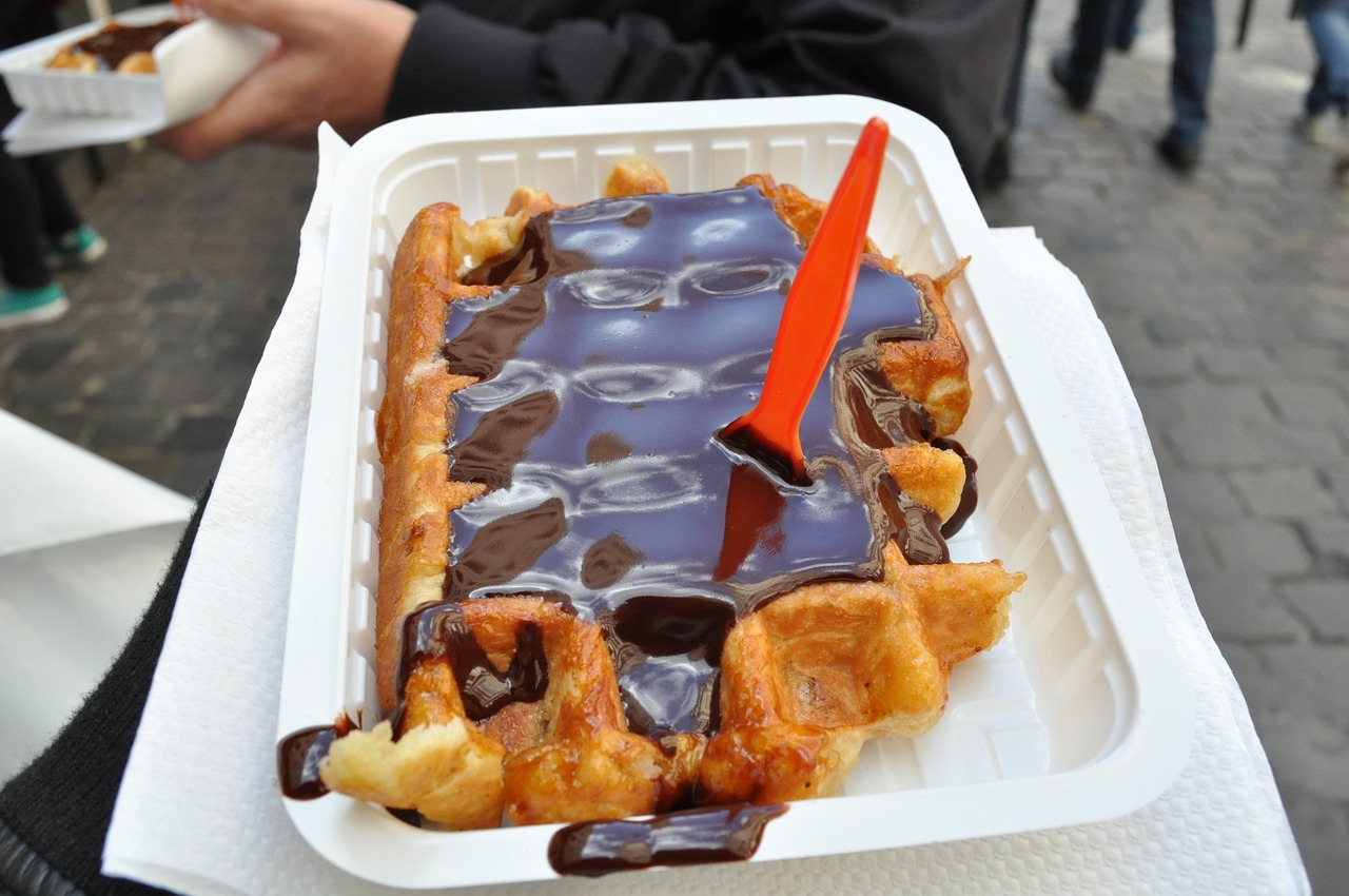 waffle chocolate sweet free photo