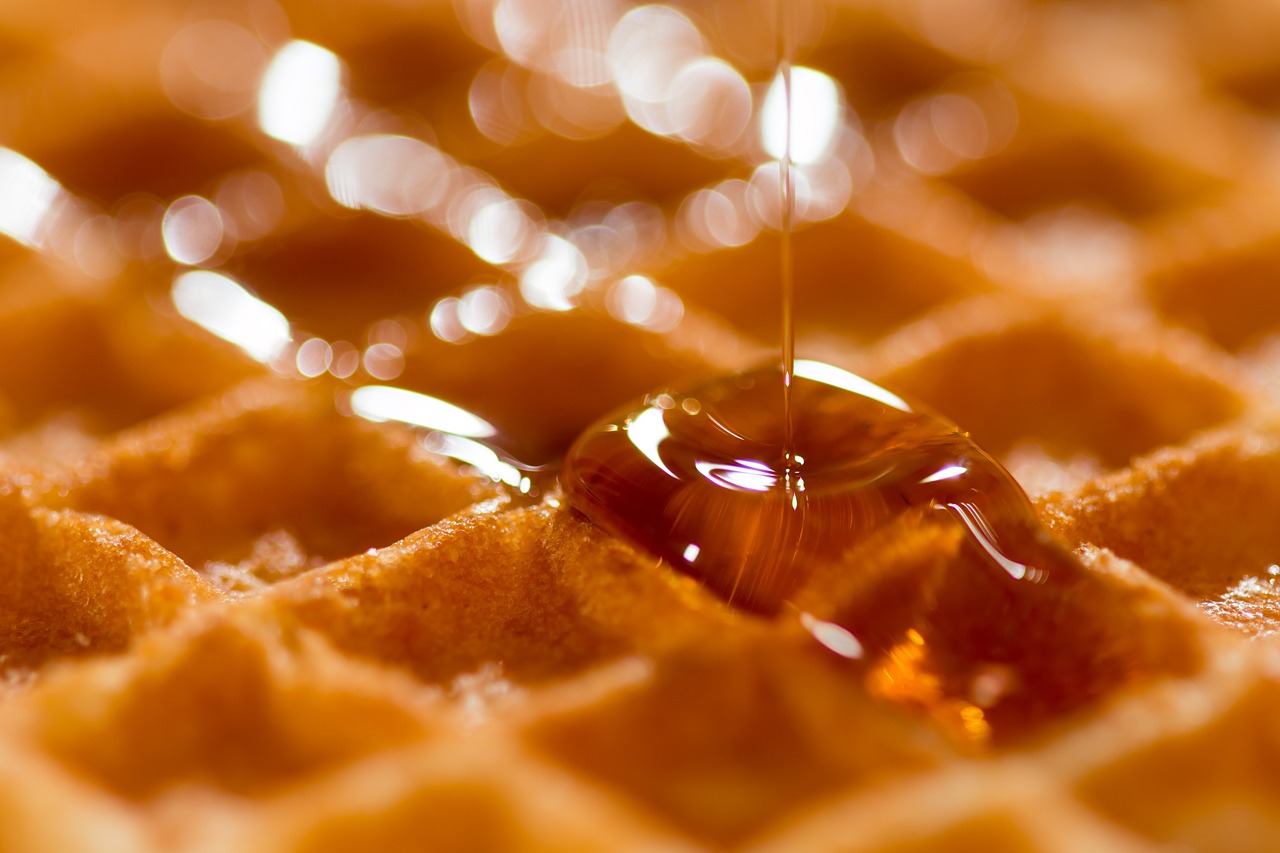waffle belgian syrup free photo