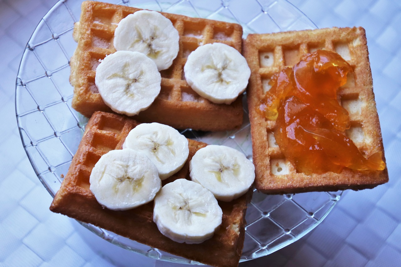 waffles  tasty  breakfast free photo