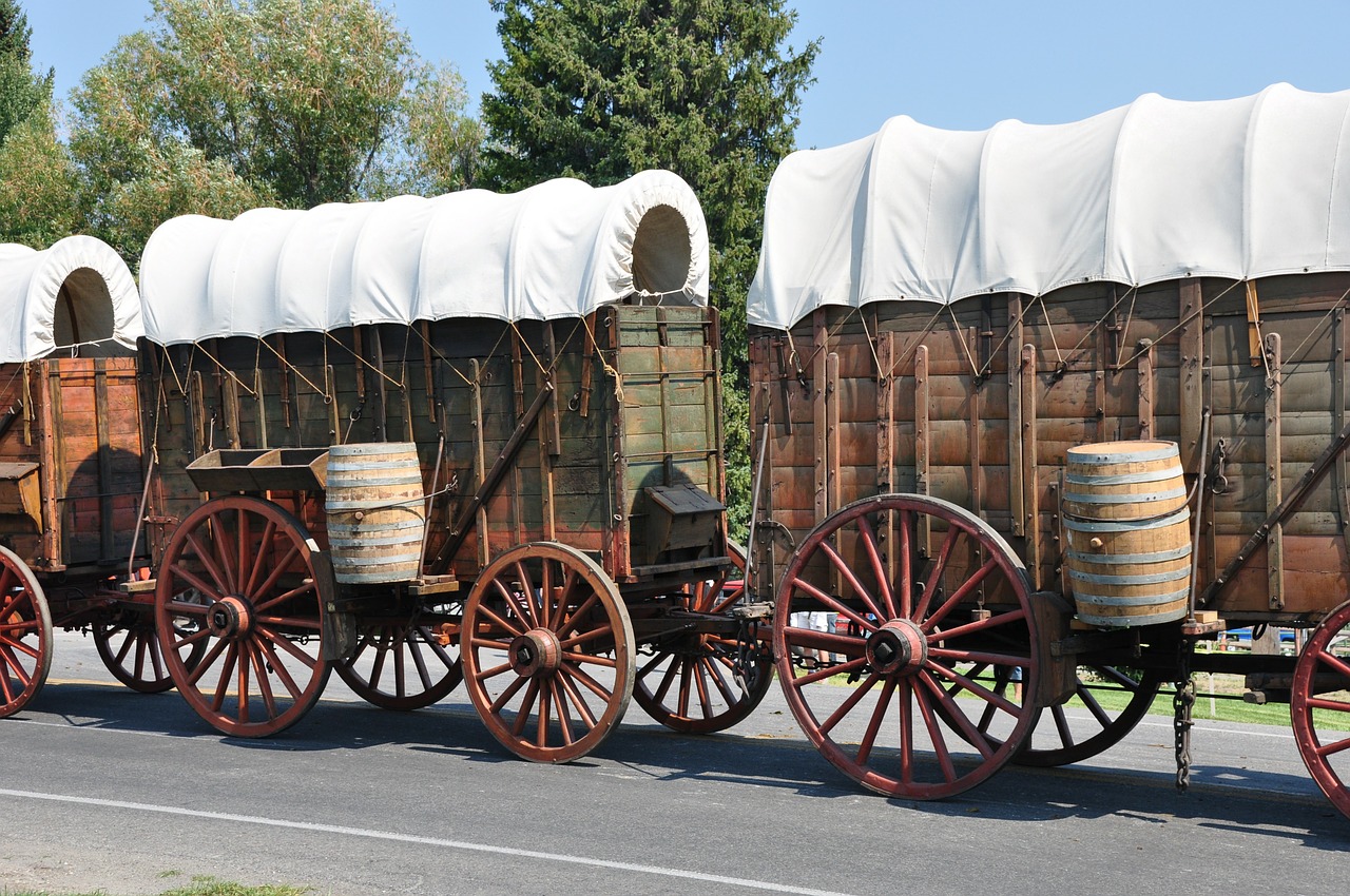 waggons pioneers wheel free photo